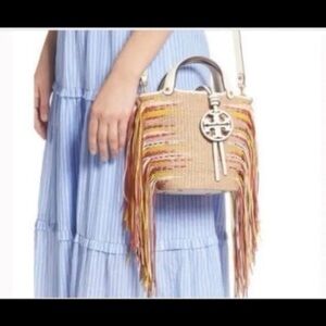 Tory Burch Fringe Miller Bucket Crossbody Bag